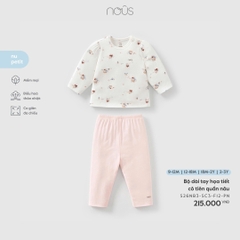 NOUS S10 - Bộ dài tay họa tiết cô tiên quần hồng - 12-18M - SS25.T12A