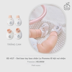 LP - Set bao tay bao chân La Pomme lễ hội vui nhộn - Trắng Cam - FS - SS26.T2C