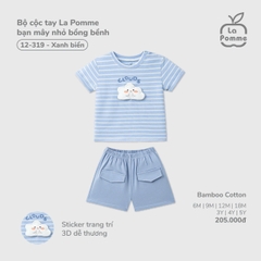 LP - Bộ cộc tay La Pomme bạn mây nhỏ bồng bềnh - Xanh biển - 3-4Y - SS26.T2C