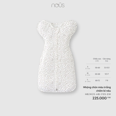 NOUS - Nhộng chũn màu trắng chấm bi nâu - S - SS26.T3A