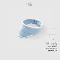 NOUS - Mũ lưỡi trai nửa đầu màu xanh da trời thêu chữ Nous - L - SS26.T3B