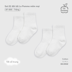 LP - Set 02 đôi tất La Pomme mềm mại - Trắng - L - SS26.GM