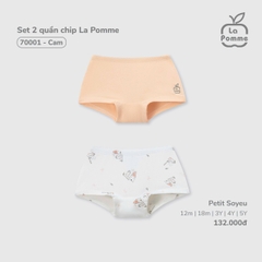 LP - Set 2 quần chip La Pomme - Cam - 12-18M - SS26.GM