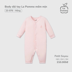LP - Body dài tay La Pomme mềm mịn - Hồng - 3-6M - SS26.GM