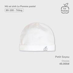 LP:-:Mũ:sơ:sinh:La:Pomme:pastel:-:Trắng:Pastel:-:FS:-:SS26.GM
