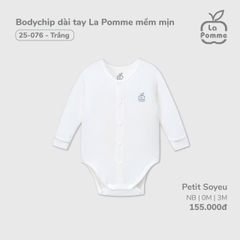 LP - Body chip dài tay La Pomme mềm mịn - Trắng - 3-6M - SS26.GM