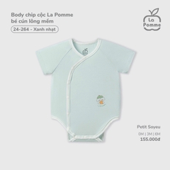 LP - Body chip cộc La Pomme bé cún lông mềm - Xanh nhạt - 3-6M - SS26.T3B