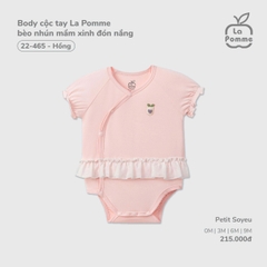 LP - Body cộc tay La Pomme bèo nhún mầm xinh đón nắng - Hồng - 0-3M - SS26.T3B