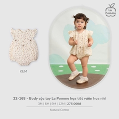 LP - Body cộc tay La Pomme họa tiết vườn hoa nhí - Kem - 6-9M - SS26.T3B