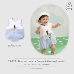 LP - Body sát nách La Pomme trái cây ngộ nghĩnh - Trắng Xanh - 12-18M - SS26.T3B