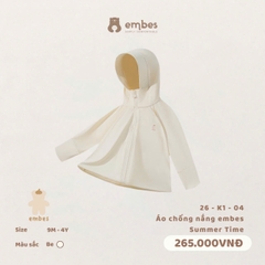 EMBES - Áo chống nắng embes Summer Time - 26-K1-04 - Be - 9-12M