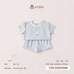 EMBES - Bộ cộc embes Kites - 26-K1-37 - Xanh Dương - 3-4Y - SS26.T3C