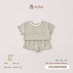 EMBES - Bộ cộc embes Kites - 26-K1-37 - Xanh Lá - 2-3Y - SS26.T3C