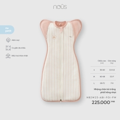 NOUS - Nhộng chũn kẻ trắng phối hồng nhạt - S - SS26.T4A