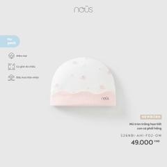NOUS - Mũ tròn trắng họa tiết con cá phối hồng - Newborn - SS26.T4A