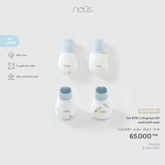 NOUS - Set BTBC trắng họa tiết sushi phối xanh - Newborn - SS26.T4A