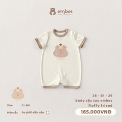 EMBES - Body cộc tay embes fluffy friend - 26-B1-29 - Be - 3-6M -SS26.T4A