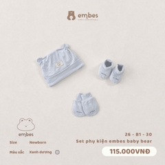 EMBES - Set phụ kiện embes baby bear - 26-B1-30 - Xanh dương - Newborn -SS26.T4A