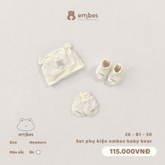 EMBES - Set phụ kiện embes baby bear - 26-B1-30 - Be - Newborn -SS26.T4A