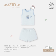LP - Bộ sát nách Mềm Mịn by La Pomme kỳ nghỉ hè vui nhộn - Xanh biển - 18-24M - SS26.T4C