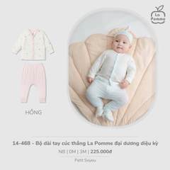 LP - Bộ dài tay cúc thẳng La Pomme đại dương diệu kỳ - Hồng - 3-6M - SS26.T4D