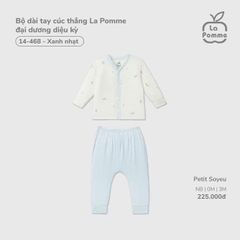 LP - Bộ dài tay cúc thẳng La Pomme đại dương diệu kỳ - Xanh nhạt - 3-6M - SS26.T4D