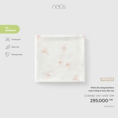 NOUS - Khăn đa năng bamboo màu trắng in họa tiết cừu - FS - SS26.T5A