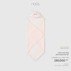 NOUS - Chăn ủ màu hồng phối trắng in họa tiết - FS - SS26.T5A