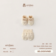 EMBES - Set bao chân bao tay embes gummy - 26-B2-02 - Be - Newborn - SS26.T5A
