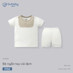 BU - Bộ ngắn tay cài lệch - IVS130700 - Kem - 3-6M - SS26.T5B