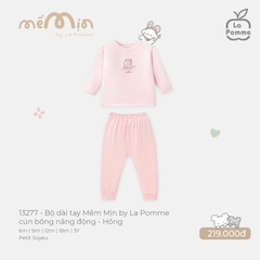 LP - Bộ dài tay Mềm Mịn by La Pomme cún bông năng động - Hồng - 9-12M - SS26.T6A