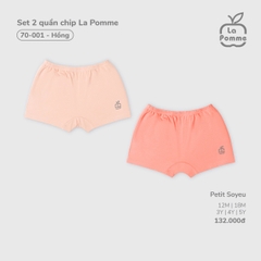 LP - Set 2 quần chip La Pomme (Mềm Mịn) - Hồng - 3-4Y - SS26.T6A