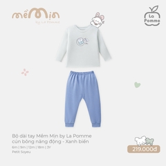 LP - Bộ dài tay Mềm Mịn by La Pomme cún bông năng động - Xanh biển - 2-3Y - SS26.T6A