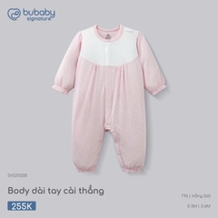 BU - Body dài tay cài thẳng - SVS210200 - Hồng 060 - 0-3M - SS26.T6A