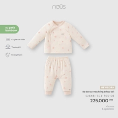 NOUS - Bộ dài tay màu hồng in họa tiết - Newborn - SS26.T6A