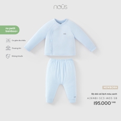NOUS - Bộ dài cài lệch màu xanh - Newborn - SS26.T6A