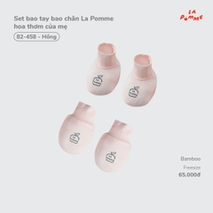 LP - Set bao tay bao chân La Pomme hoa thơm của mẹ - Hồng - FS - SS26.T7A