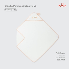 LP - Chăn La Pomme gà bông vui vẻ - Trắng - FS - SS26.T7A