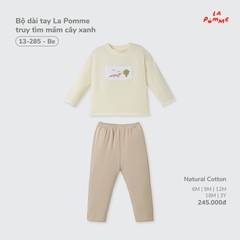 LP - Bộ dài tay La Pomme truy tìm mầm cây xanh - Be - 6-9M - SS26.T7A