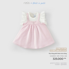 NOUS - Váy hồng phối thân trên trắng - 9-12M - SS26.T7A