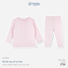 BU - Bộ dài tay cổ trụ bèo - SCT110302 - Hồng - 3-4Y - SS26.T8B