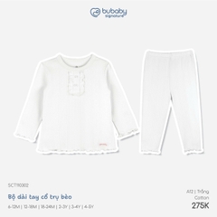 BU - Bộ dài tay cổ trụ bèo - SCT110302 - Trắng - 3-4Y - SS26.T8B