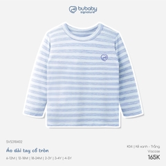BU - Áo dài tay cổ tròn - SVS310402 - Kẻ xanh -trắng - 12-18M - SS26.T8C