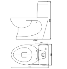 Bồn cầu một khối VIGLACERA C0504