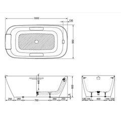 Bồn tắm cao cấp TOTO PJY1886HPWMNEGW