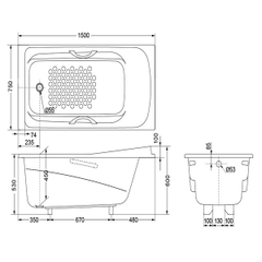 Bồn tắm cao cấp TOTO PPY1560HPE#P/DB501R2B