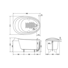 Bồn tắm cao cấp TOTO PPY1610HPTEP