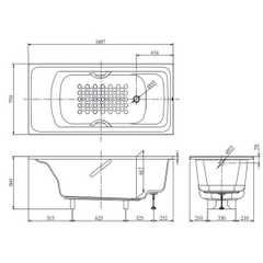 Bồn tắm cao cấp TOTO PPY1780PE#P/DB505R2B