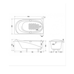 Bồn tắm cao cấp TOTO PPYB1710RHPE#P/DB501R2B