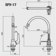 Vòi bếp INAX SFV-17